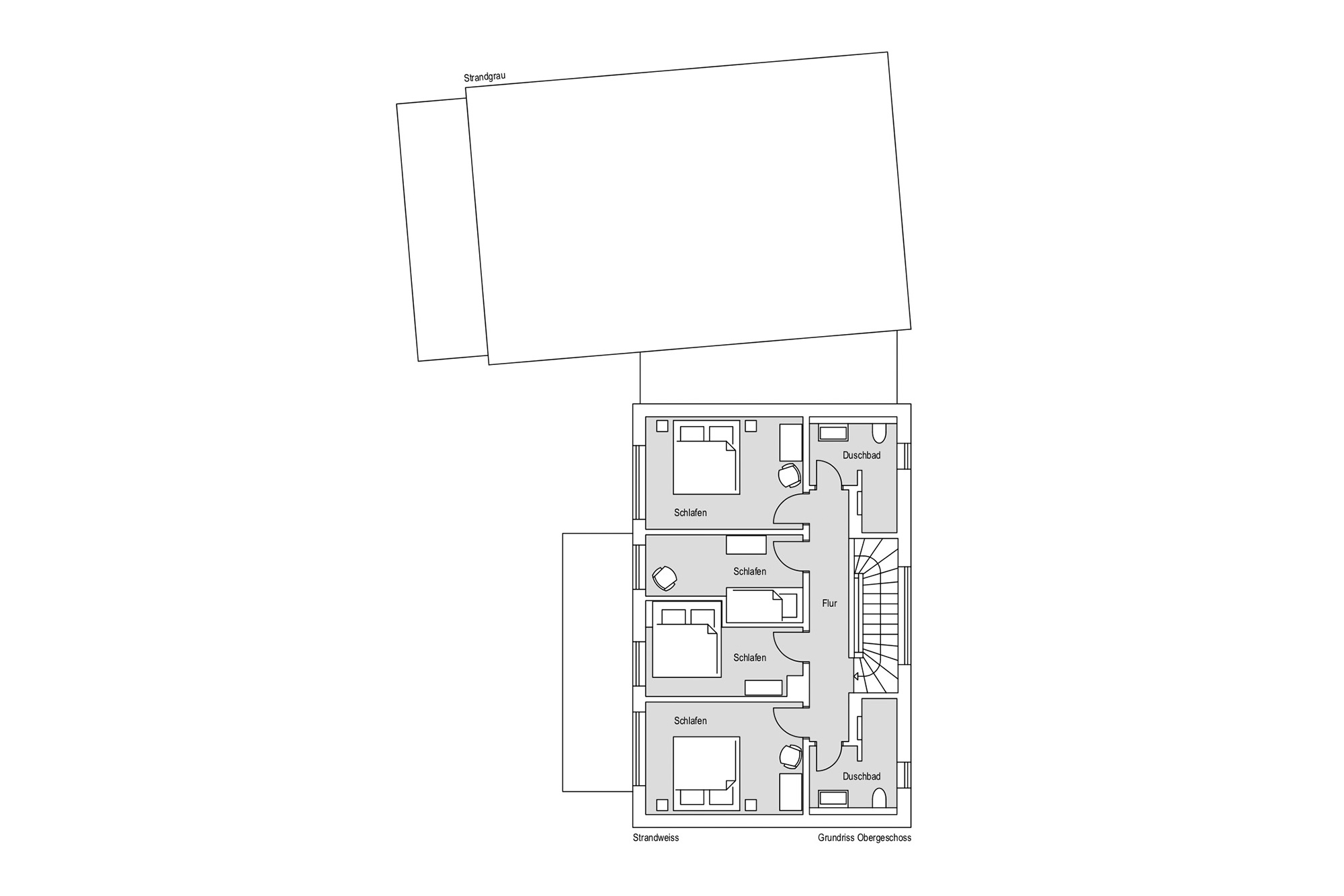 Grundriss Obergeschoss STRANDWEISS